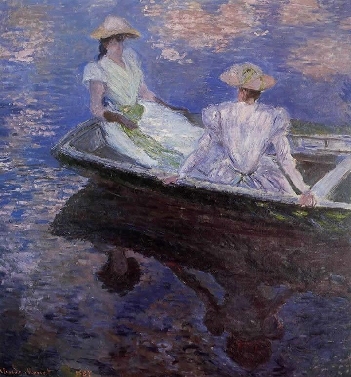 Claude Monet Young Girls in a Row Boat